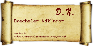 Drechsler Nándor névjegykártya