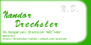 nandor drechsler business card
